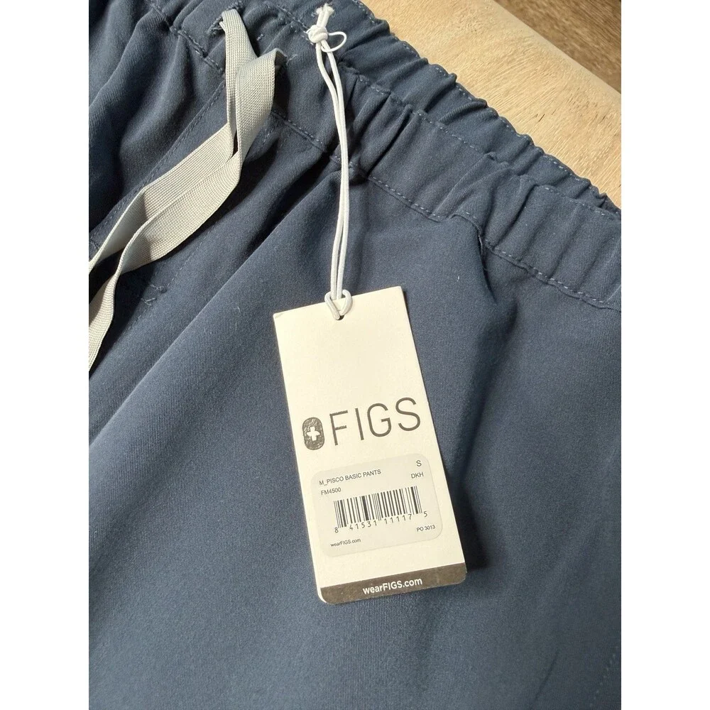 Figs NWT Pisco Straight-Leg Scrub Pant in Dark Harbor Men's Size Small